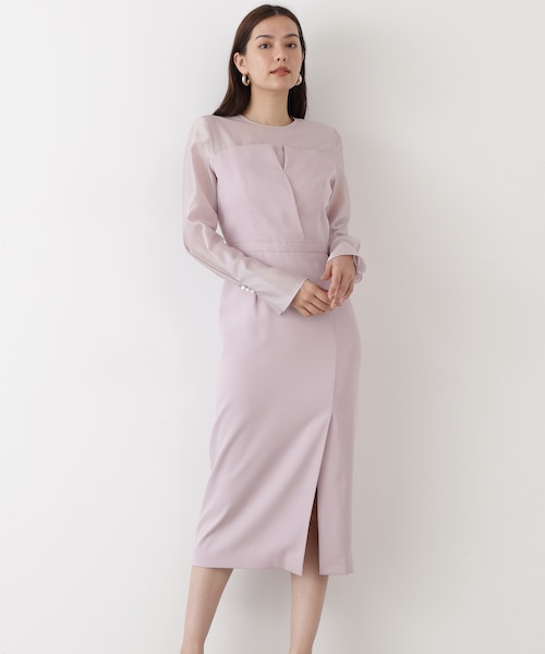 ◇パールスリーブドッキングワンピース｜ピンキーアンドダイアンの通販