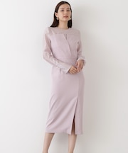 ◆パールスリーブドッキングワンピース