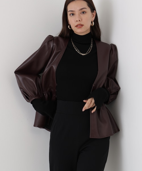 冨張愛コラボ]クラッシュメタルブローチブラウス｜ピンキーアンド