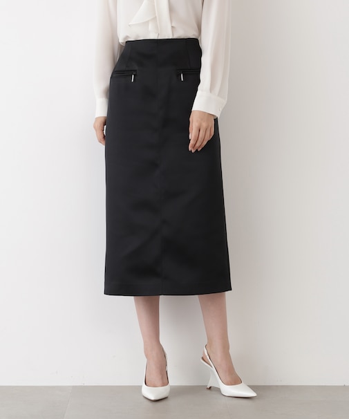 ◆ジップアクセントミディスカート