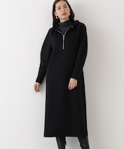 ◆タックスリーブフーディワンピース