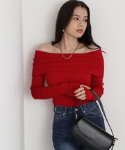 ◆オフショルダー２ＷＡＹニットプルオーバー