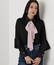 ◆ラッフルスリーブリボンブラウス