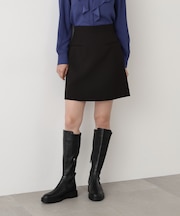 ◆ツイルハイウエストミニスカート
