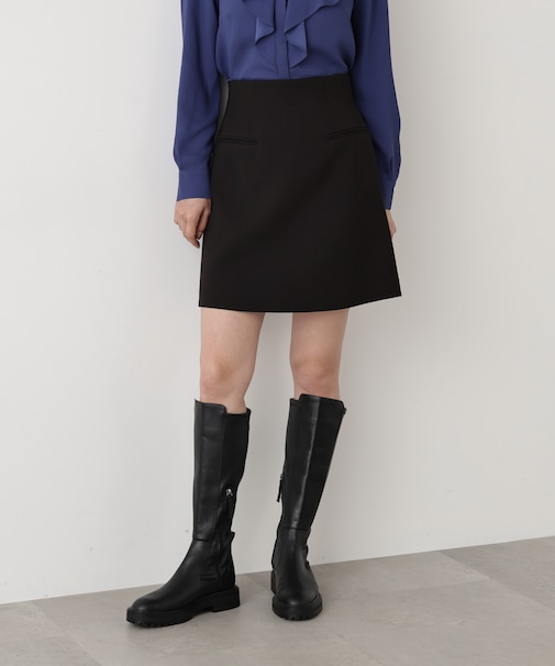 ◆ツイルハイウエストミニスカート