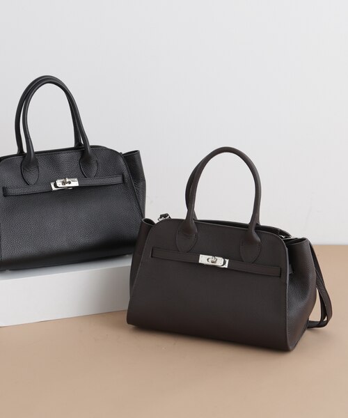 AULENTTI レザートートバッグ グレー 大きめ 完売 定価24,200円