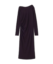 ◆ウールジャージタックドレープロングワンピース