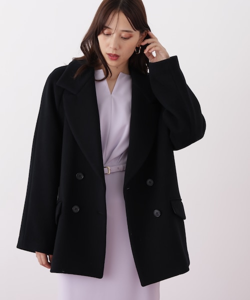 Y.Akamine コットンツイルダブルブレストショートコート Y.Akamine コットンツイルダブルブレストショートコート
