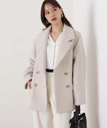 ◆ダブルブレストショートコート
