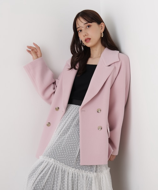 ◆ダブルブレストショートコート