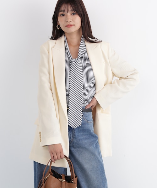 ピンキー＆ダイアン（PINKY&DIANNE）/ストライプスリーブジャケット ストライプスリーブジャケット｜ピンキーアンドダイアンの通販｜&mall