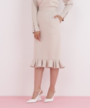 ラッフルヘムジャージスカート