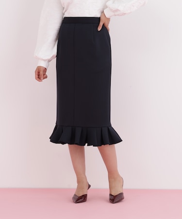 ラッフルヘムジャージスカート