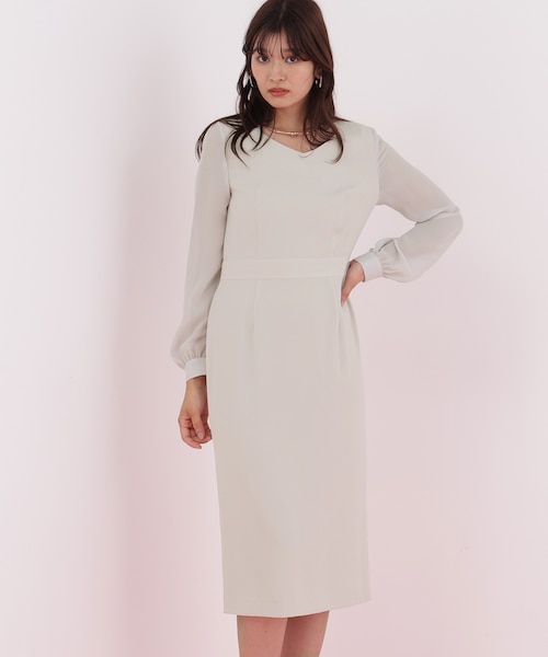 バイカラーVネックジャンスカ｜ピンキーアンドダイアンの通販｜&mall