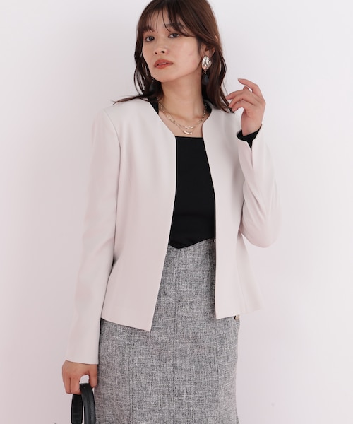 ピンキー＆ダイアン（PINKY&DIANNE）/キーネックペプラムジャケット キーネックペプラムジャケット｜ピンキーアンドダイアンの通販｜&mall