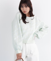 ニットジャガードＶネックプルオーバー