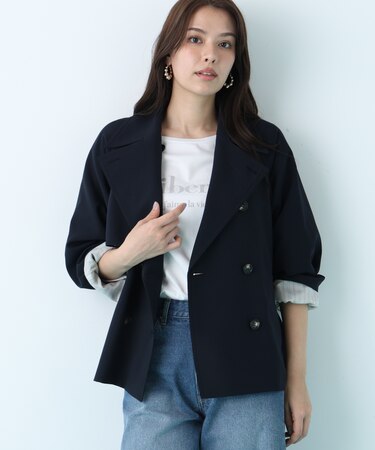 ソフトオックスショートトレンチコート