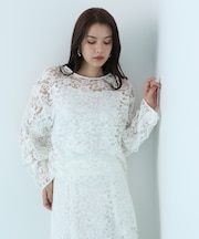 スカラレースブラウス