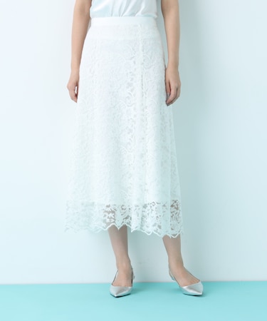 スカラレースフレアスカート