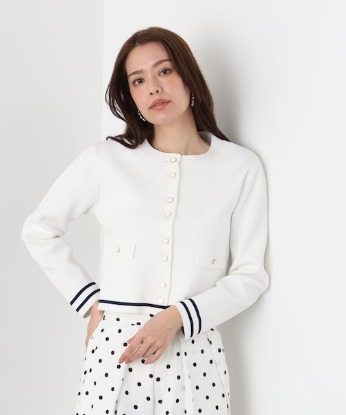 ミラノリブマリンニットジャケット