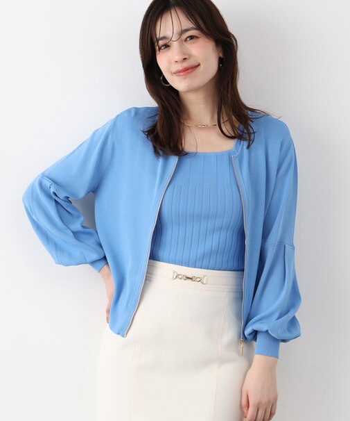 ジップアップニットブルゾン