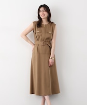 フロントファスナーデニムワンピース