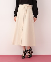 ステッチベルトフレアースカート