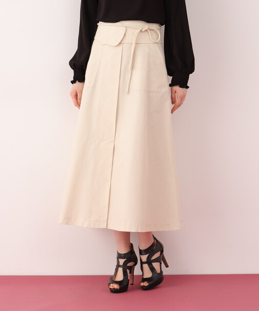 ステッチベルトフレアースカート