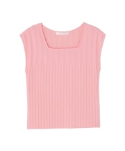 スクエアネックニットトップス