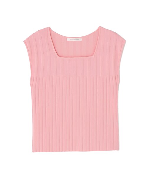 スクエアネックニットトップス