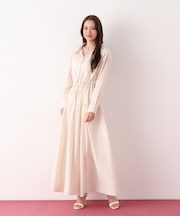 ブライトローンロングシャツワンピース