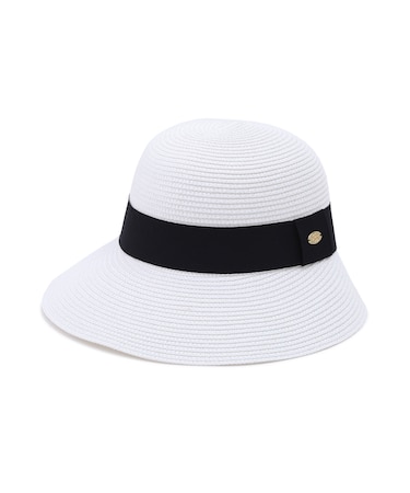 ブラックリボンラフィアライクハット