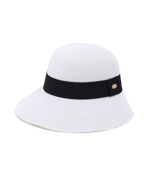 ブラックリボンラフィアライクハット