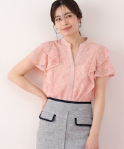 フラワーレースコンビブラウス