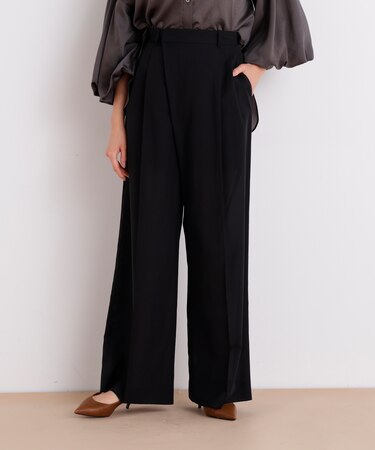 ラップウエストシアーワイドパンツ
