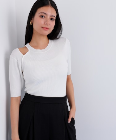 カッティングニットプルオーバー