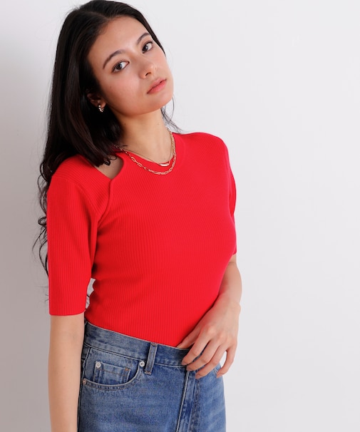 カッティングニットプルオーバー