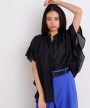 ラッフルスリーブブラウス