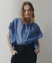 ラッフルスリーブブラウス