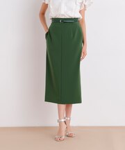 ベルト付きストレッチスカート