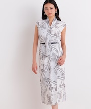 バロックスカーフプリントワンピース