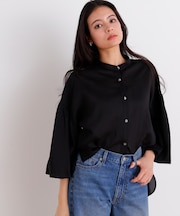 ギャザーバルーンスリーブブラウス