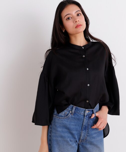 ギャザーバルーンスリーブブラウス