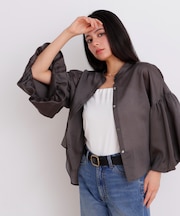 ギャザーバルーンスリーブブラウス