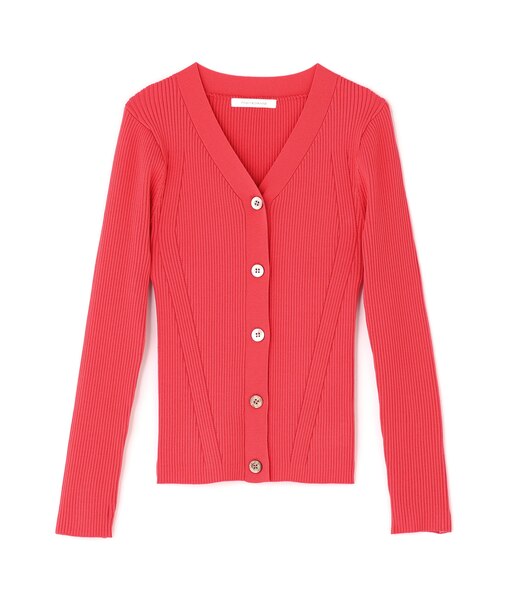 リブニットＶネックカーディガン