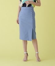 シルバーボタンスカート