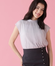 レースプリーツブラウス