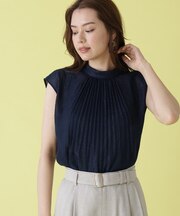 レースプリーツブラウス