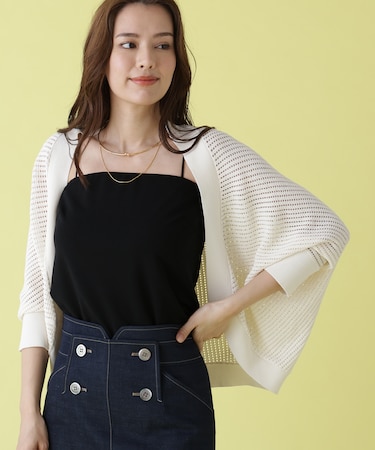 メッシュニットカーディガン