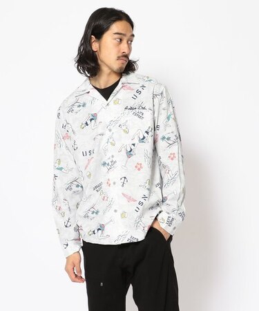 総柄シャツ リーブ デイズ／LEAVE DAYS SHIRT